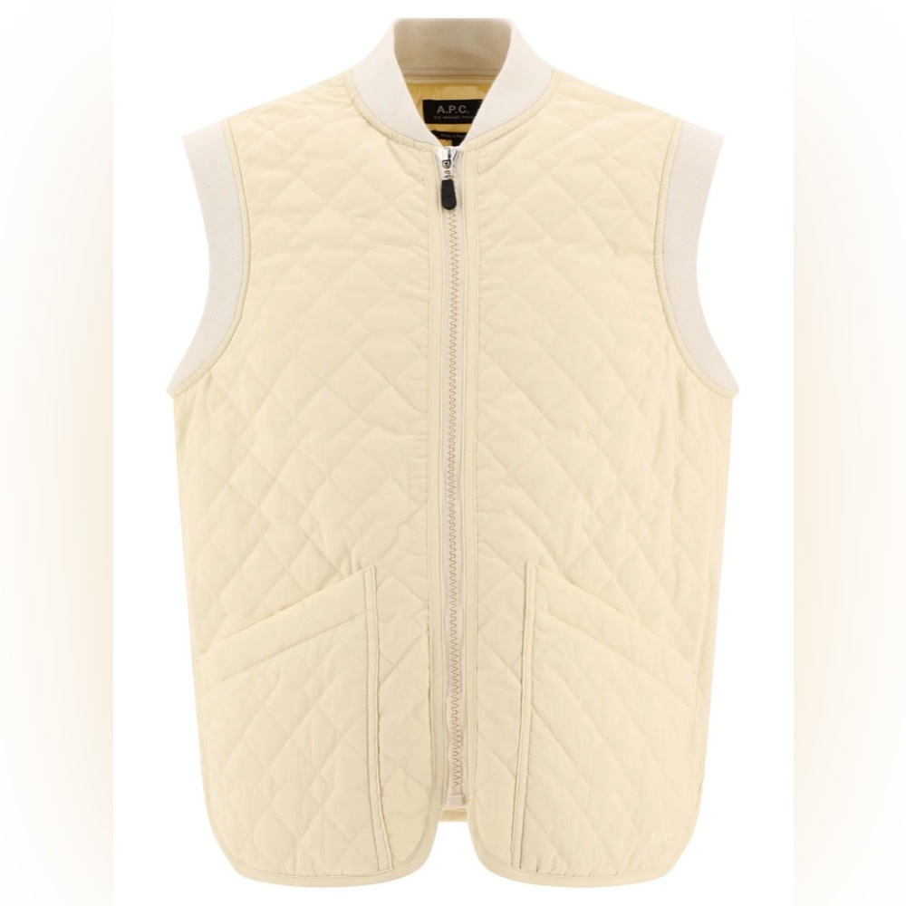A.P.C. Quilted Beige Vest